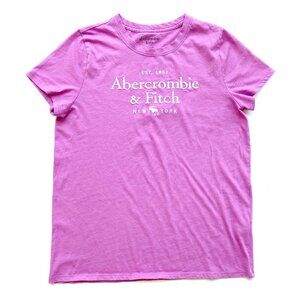 Abercrombie Kids Girls Pink Logo Tee Shirt Size 15/16